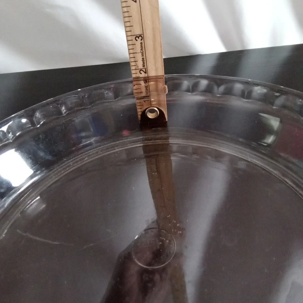 Vintage Pyrex 229 Clear Glass 9 Inch Scalloped Rim Pie Plate with Tab Handles